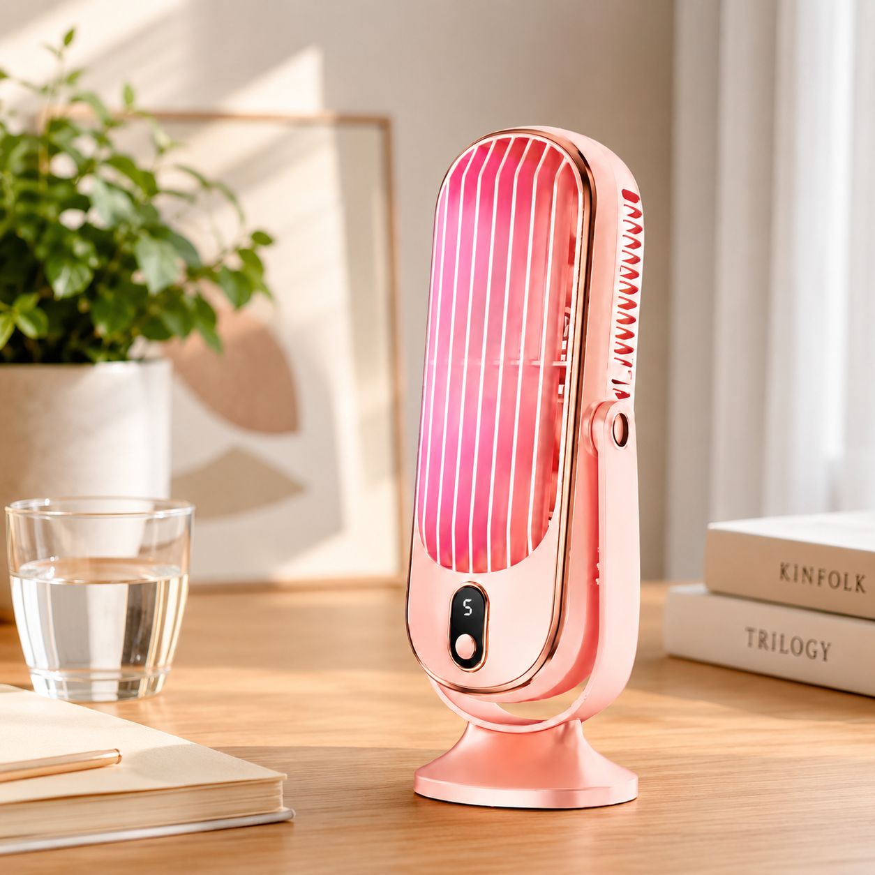 Handheld Battery-Powered Fan – USB Rechargeable Portable Personal Cooler