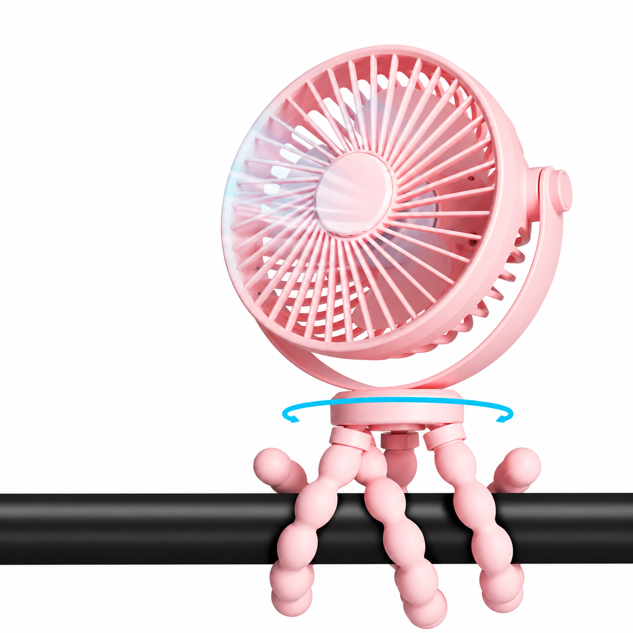 Battery-Powered Clip-On Fan with 3 Speed Options for Home, Travel, Office