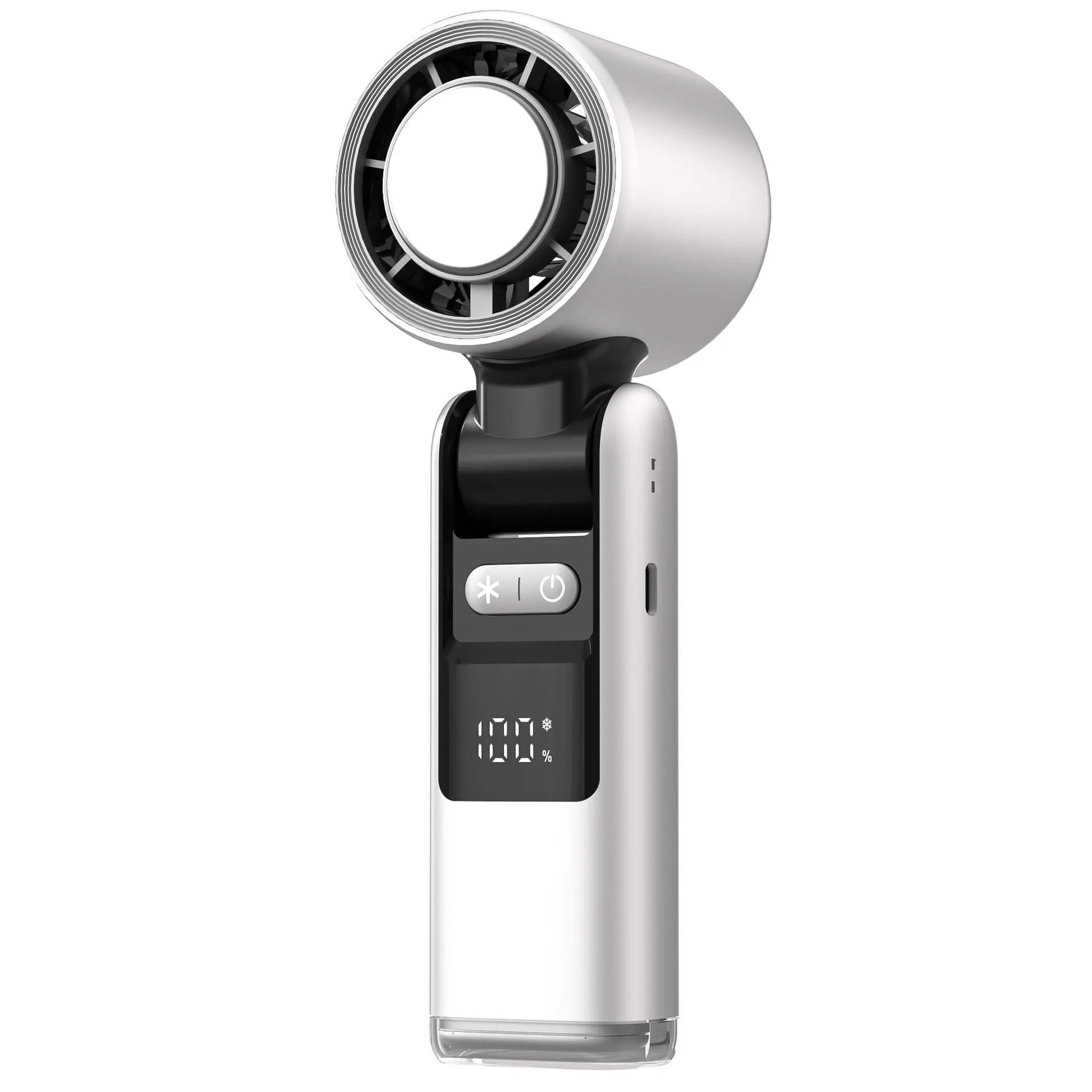 Compact Handheld Fan with 100 Speed Options & Digital Screen for Travel