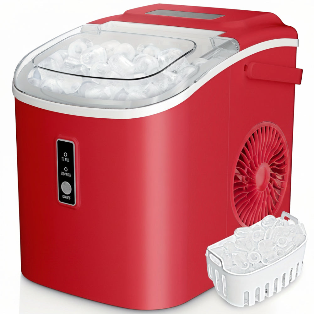 Countertop Ice Maker - Compact Portable Bullet Ice Machine for Home & Outdoors
