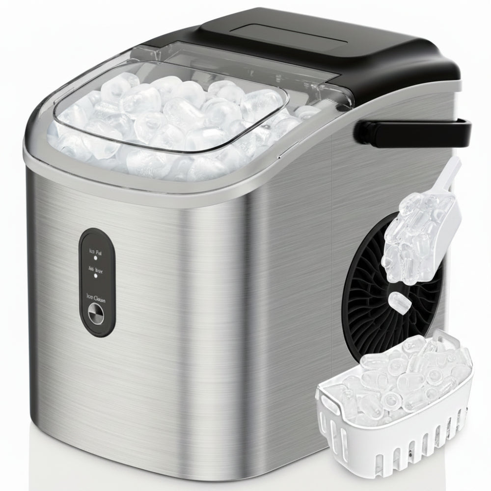 Countertop Ice Maker - Compact Portable Bullet Ice Machine for Home & Outdoors