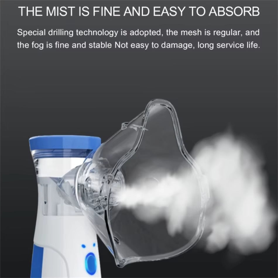 Compact Portable Nebulizer for Quiet Inhalation Relief on the Go