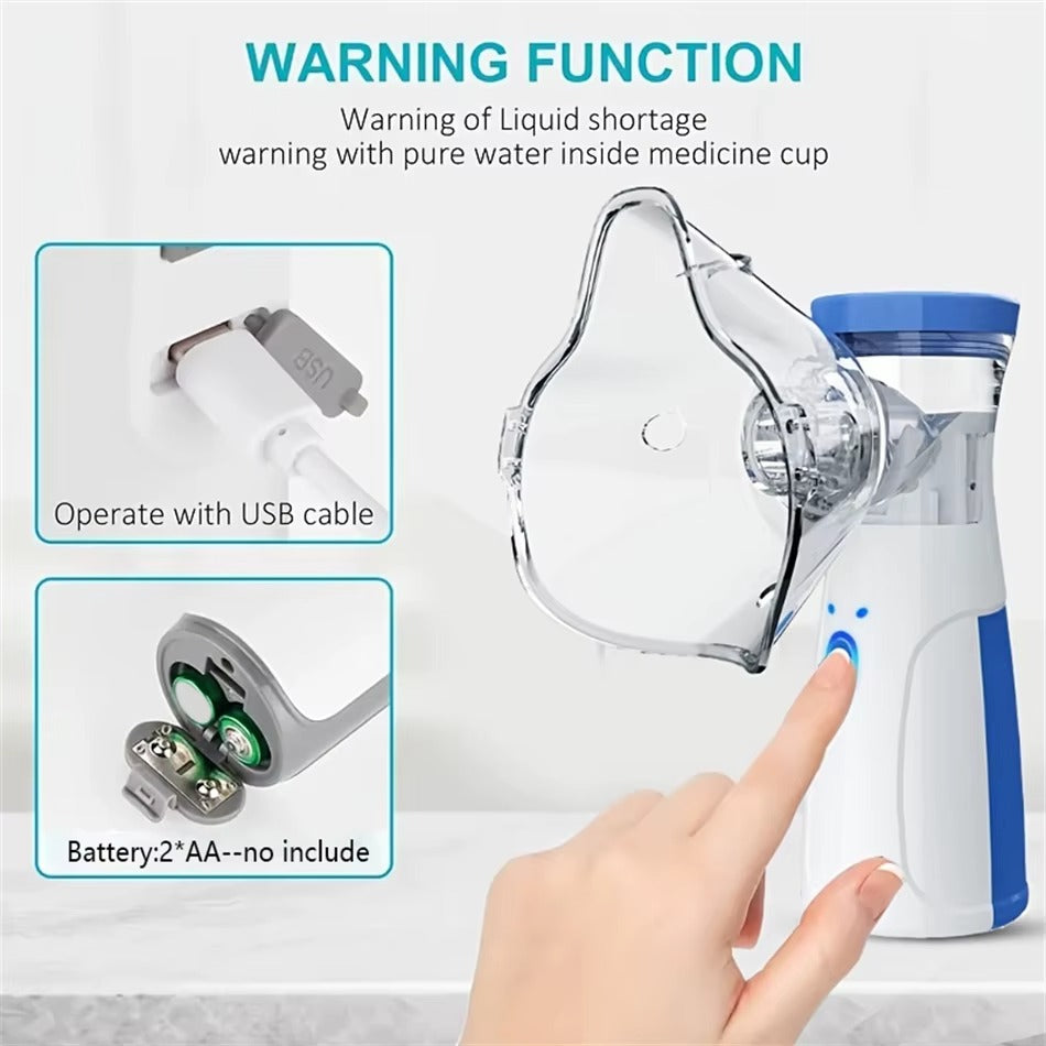 Compact Portable Nebulizer for Quiet Inhalation Relief on the Go