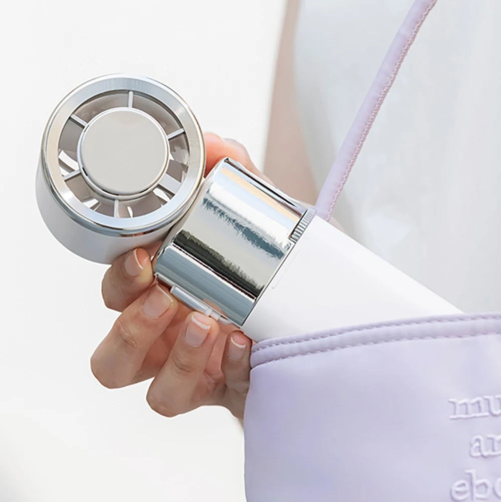 Hands-Free Neck Fan with Power Bank & Adjustable Speed for Cooling