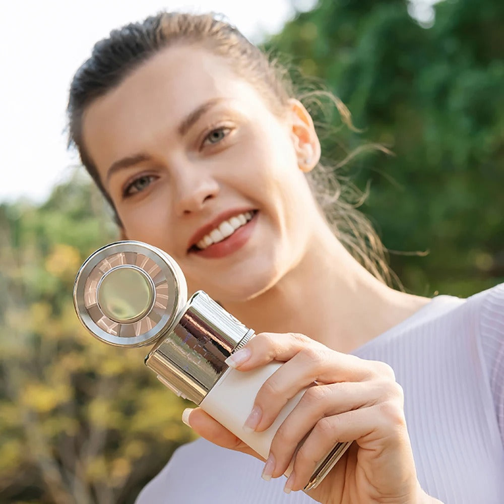 Hands-Free Neck Fan with Power Bank & Adjustable Speed for Cooling