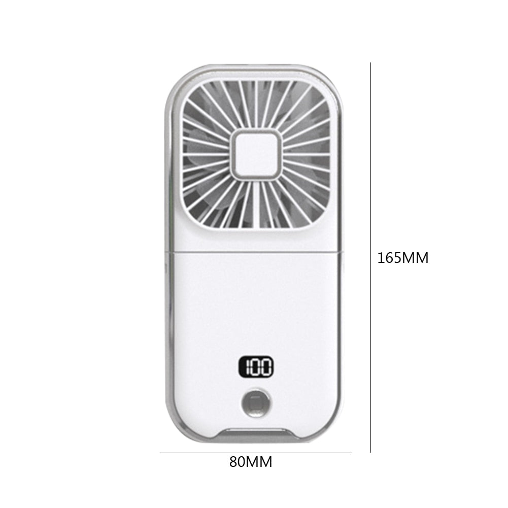 Rechargeable Battery-Powered Phone Stand with Cooling Fan for Summer Use