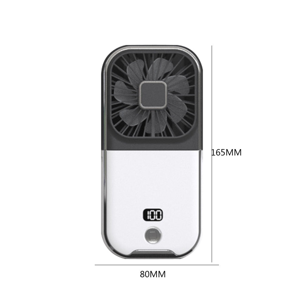 Rechargeable Battery-Powered Phone Stand with Cooling Fan for Summer Use