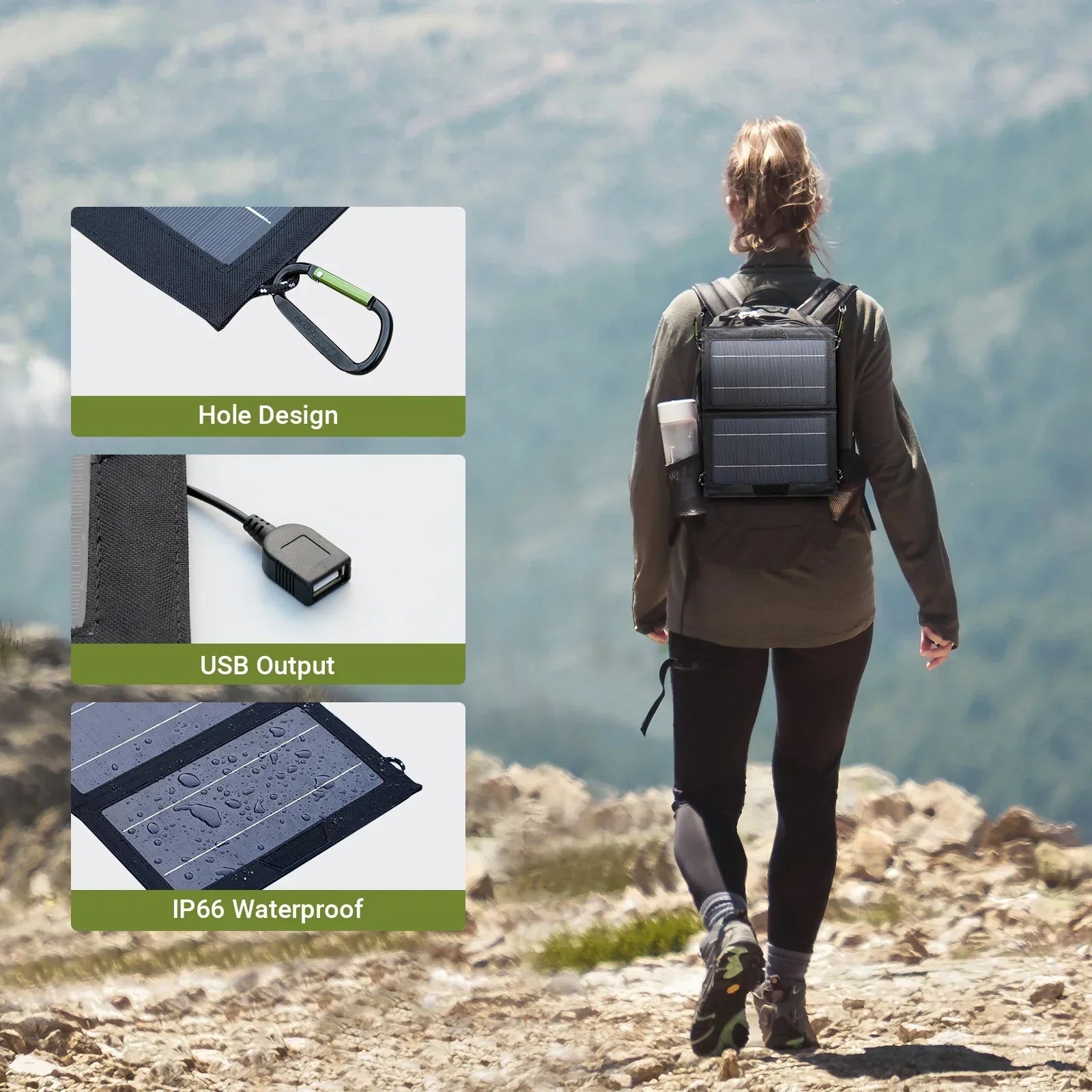 10W Foldable Solar Power Bank | Lightweight Portable Charger for Outdoors