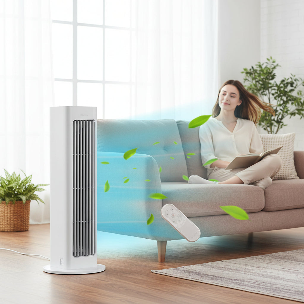 Space-Saving Oscillating Fan for Home and Office – Energy-Efficient Cooling