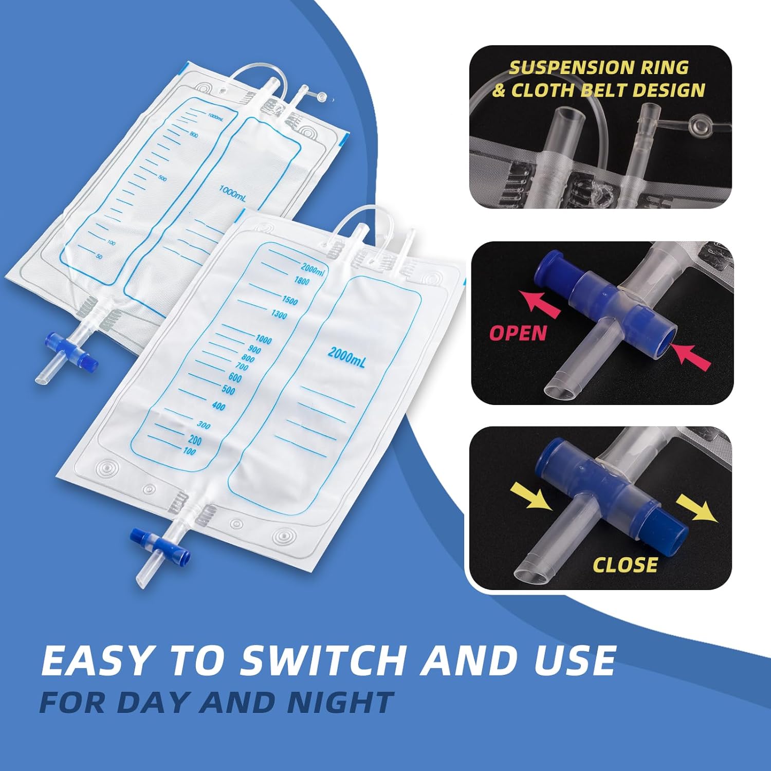 Hands-Free Portable Urine Collection Bag with Comfortable Waist Design