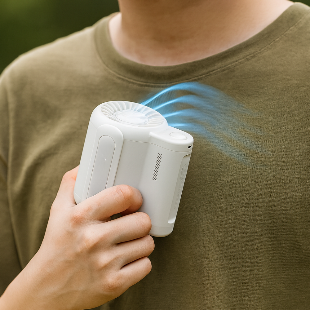 Hands-Free Rechargeable Fan for Waist – Portable Cooling Device