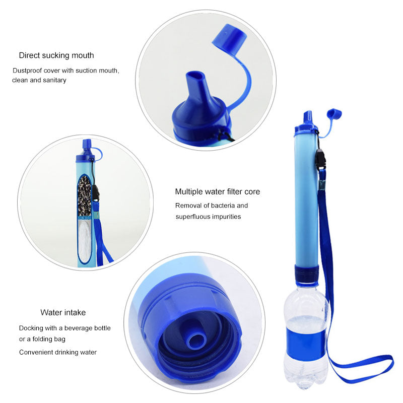 Compact Water Filter for Emergency Use | 99.9999% Bacteria Elimination