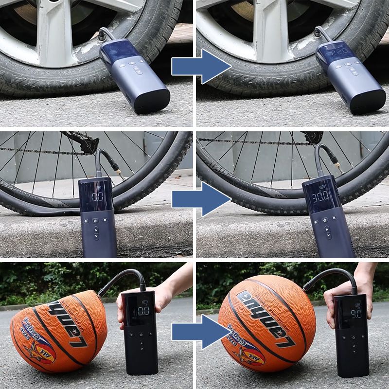 Wireless Portable Tire Inflator for Cars – USB Rechargeable Air Compressor
