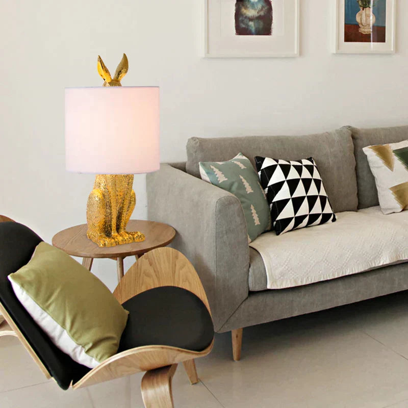 Whimsical Rabbit Mask Lamp - Artistic Ambient Lighting