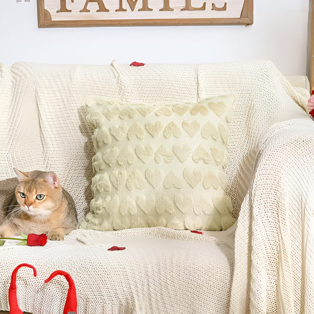 Charming Heart-Themed Pillow Covers for Valentine's Day