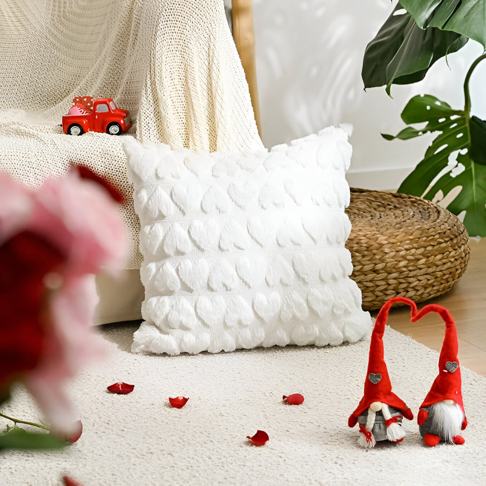 Charming Heart-Themed Pillow Covers for Valentine's Day