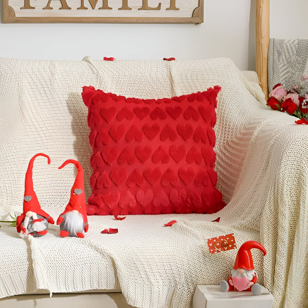 Charming Heart-Themed Pillow Covers for Valentine's Day