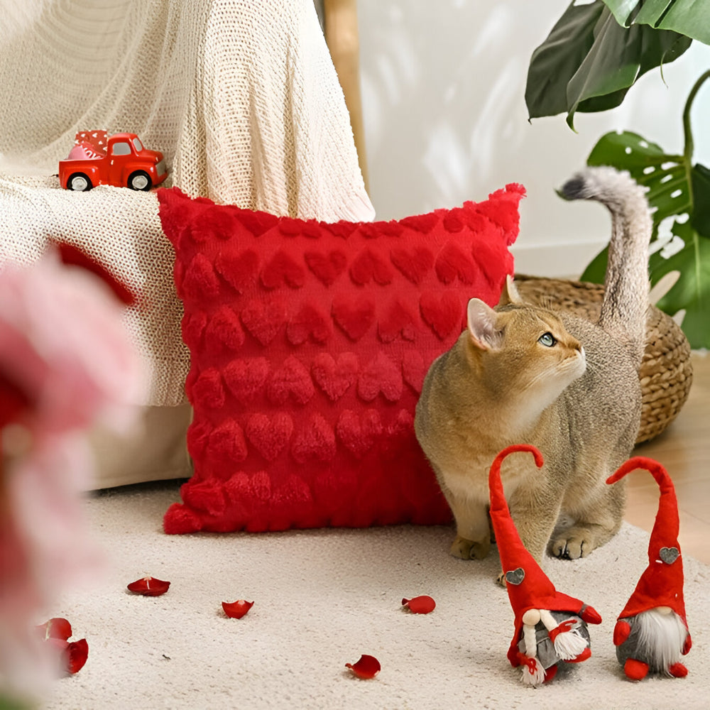 Charming Heart-Themed Pillow Covers for Valentine's Day