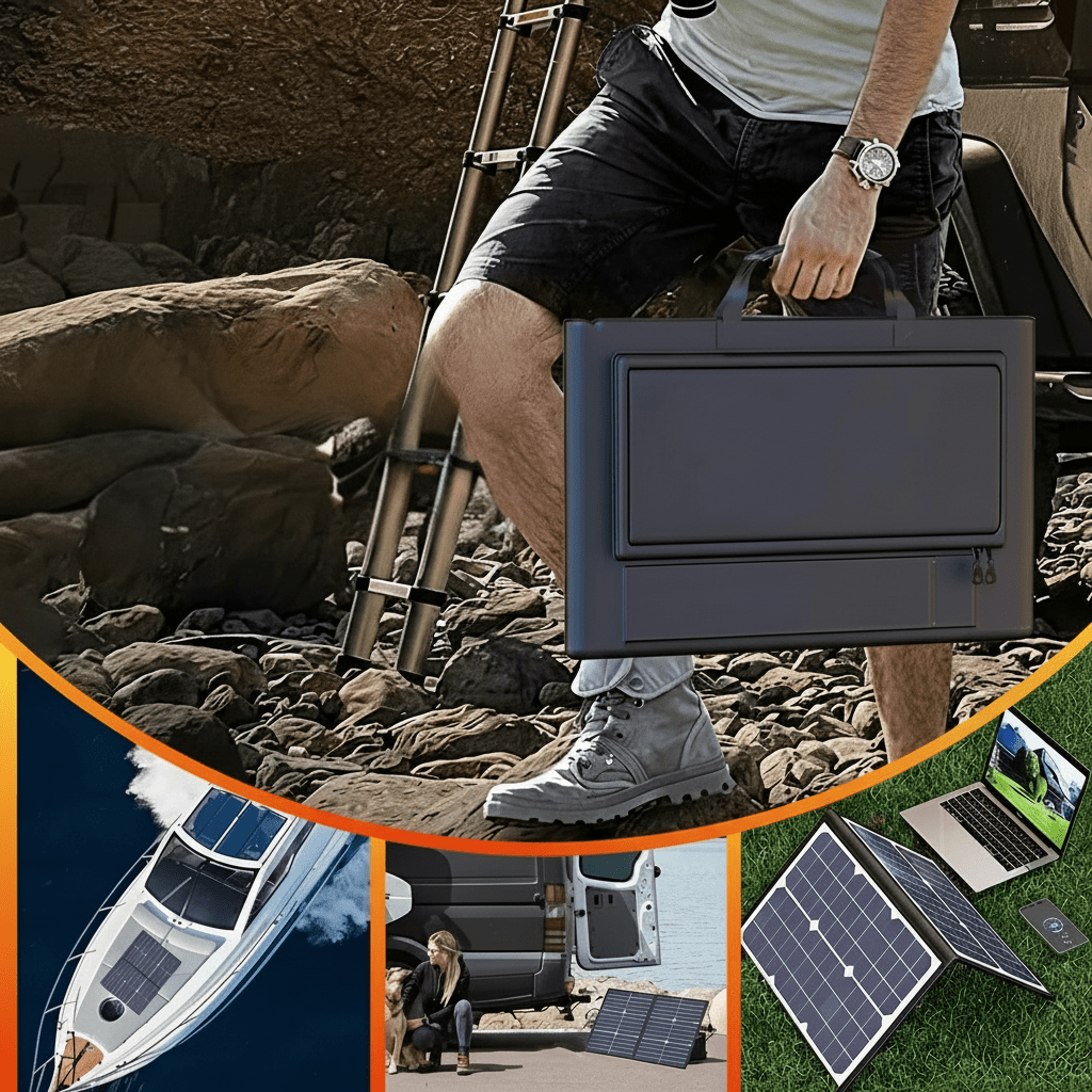 EcoCharge 1000W Portable Solar Panel with Multi-Port Charging