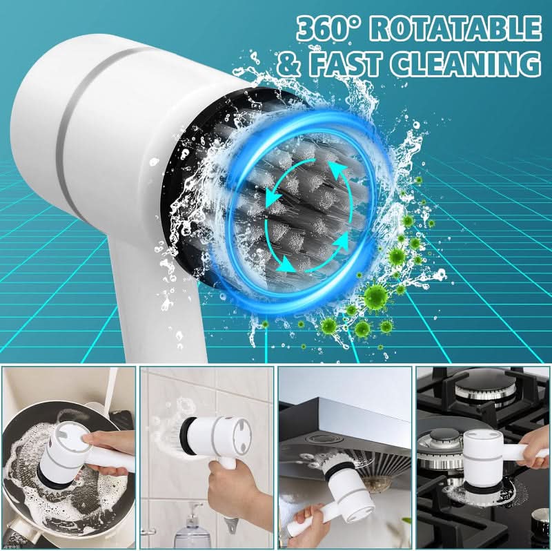SqueakyClean Electric Brush with Interchangeable Heads