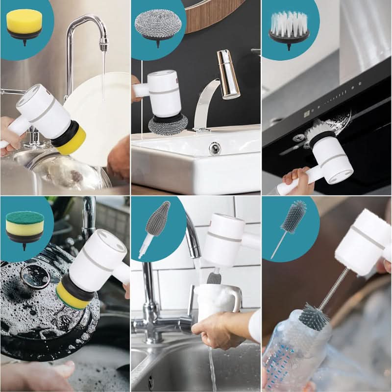 SqueakyClean Electric Brush with Interchangeable Heads