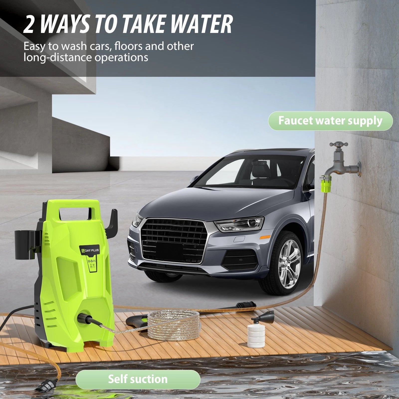 2300W High-Pressure Cleaner with 200 Bar, 7m Hose & Adjustable Nozzle