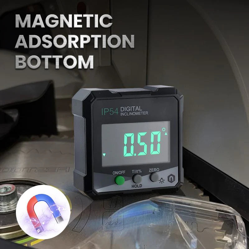 Laser Leveling Tool with Magnetic Base and LCD Screen for Easy Angle Measurement