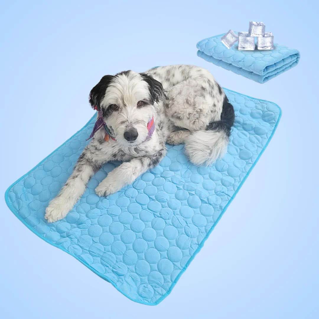 Cooling Mat for Dogs – Portable Ice Silk Fabric Relief for Warm Weather