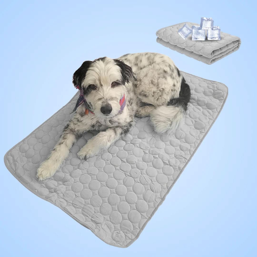 Cooling Mat for Dogs – Portable Ice Silk Fabric Relief for Warm Weather
