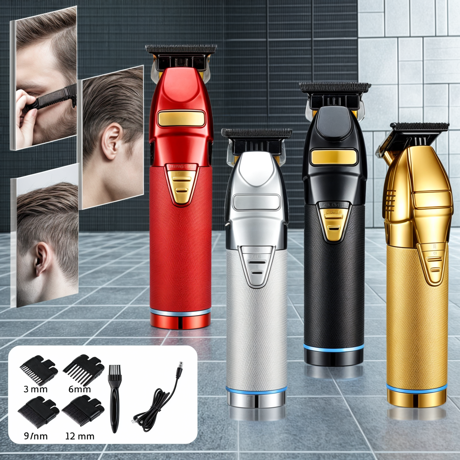 Ergonomic Hair Trimmer for Men | Adjustable Professional Clipper for All Hair Types