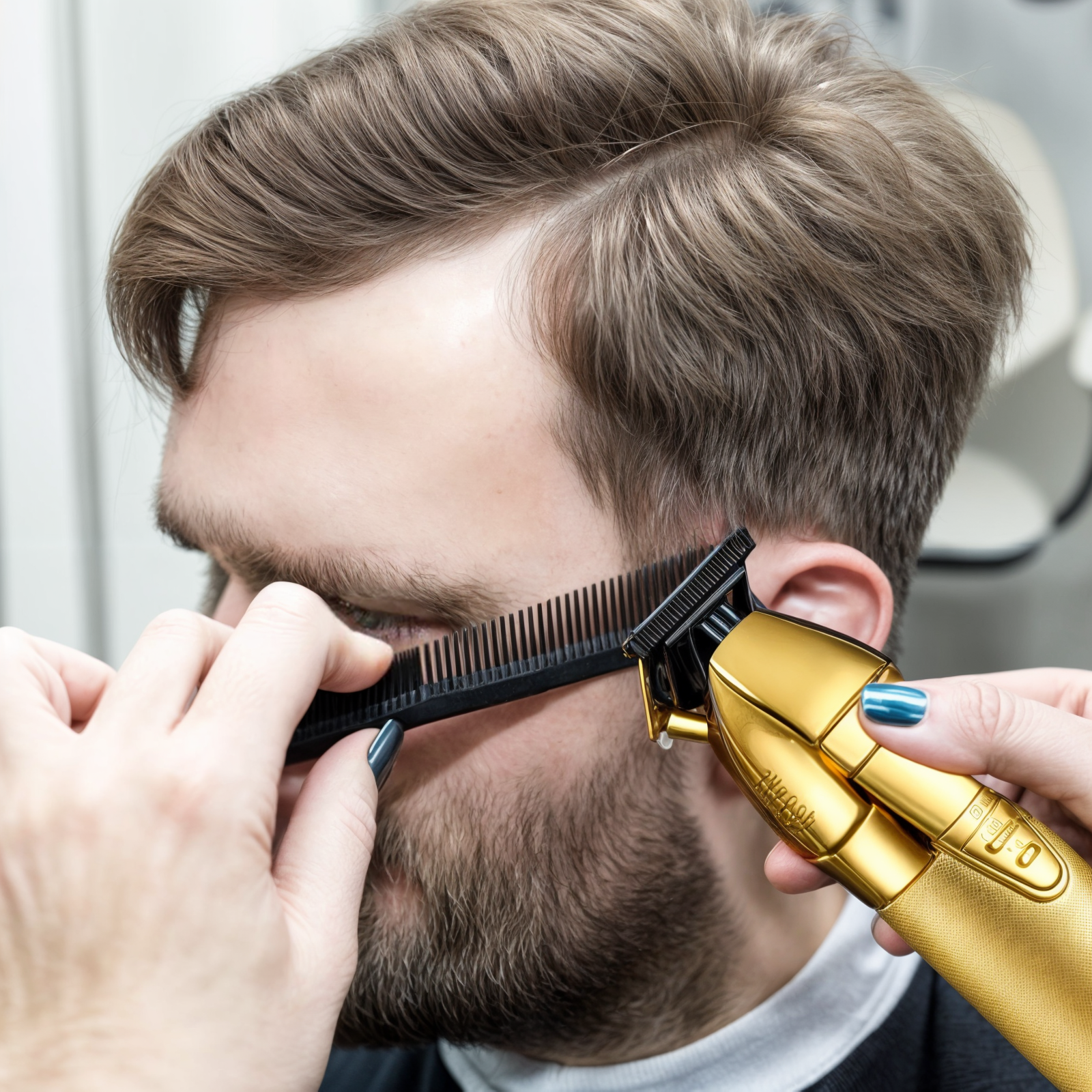 Ergonomic Hair Trimmer for Men | Adjustable Professional Clipper for All Hair Types