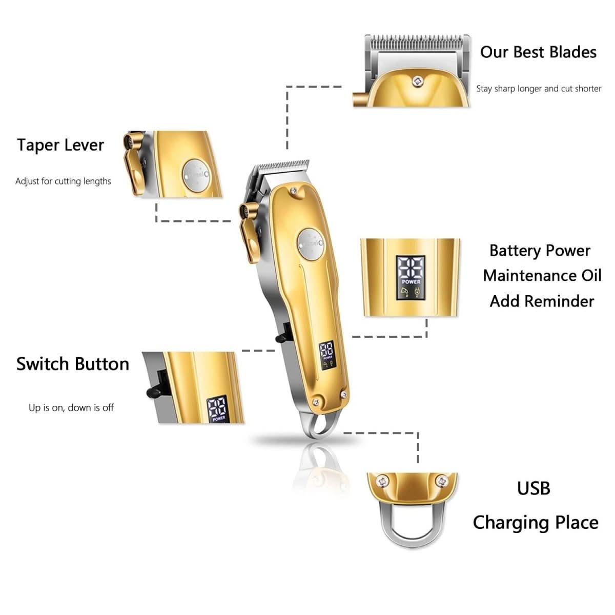PrecisionPro Cordless Hair Clipper with Smart LED Display