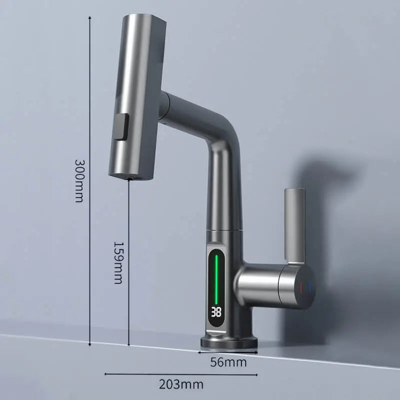 Pull-Out Spray Head Faucet with 3 Functions