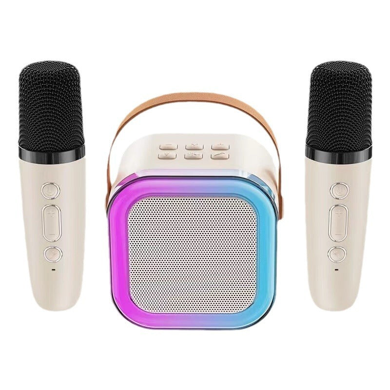 Compact Karaoke System Featuring Cordless Microphone