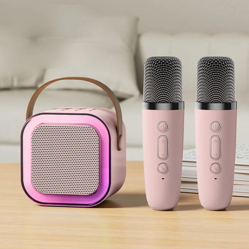 Compact Karaoke System Featuring Cordless Microphone