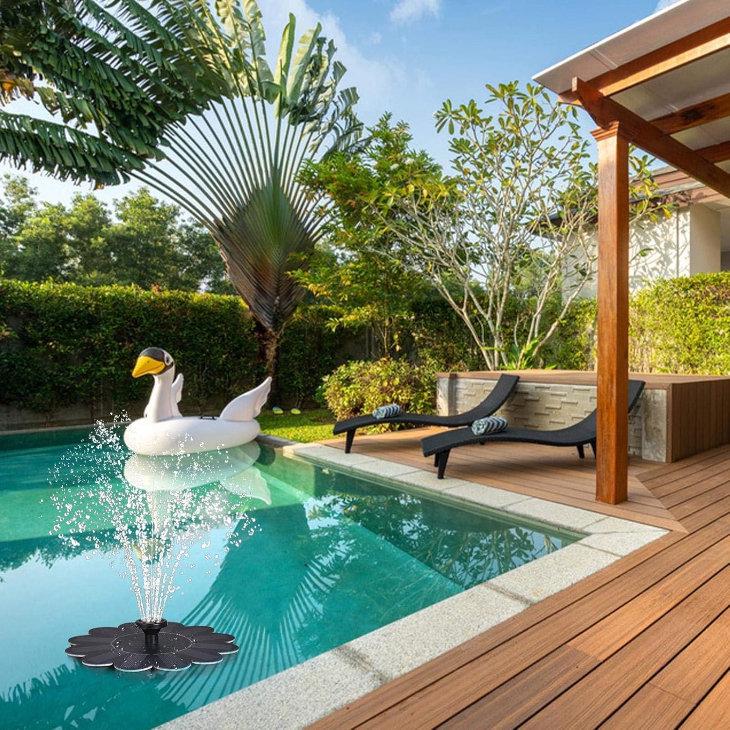 Water Fountain in Flower Design for Pools and Ponds