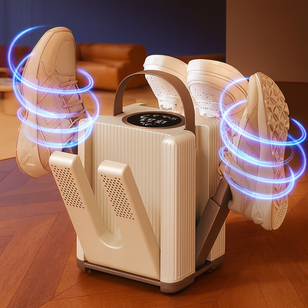Six-Arm Electric Shoe Dryer with Fast Heating – Foldable for Easy Storage