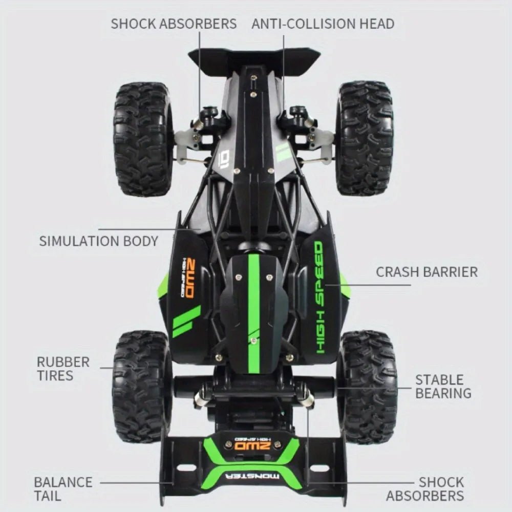 All-Terrain 1:18 Electric Remote Control Truck with Tough Tires