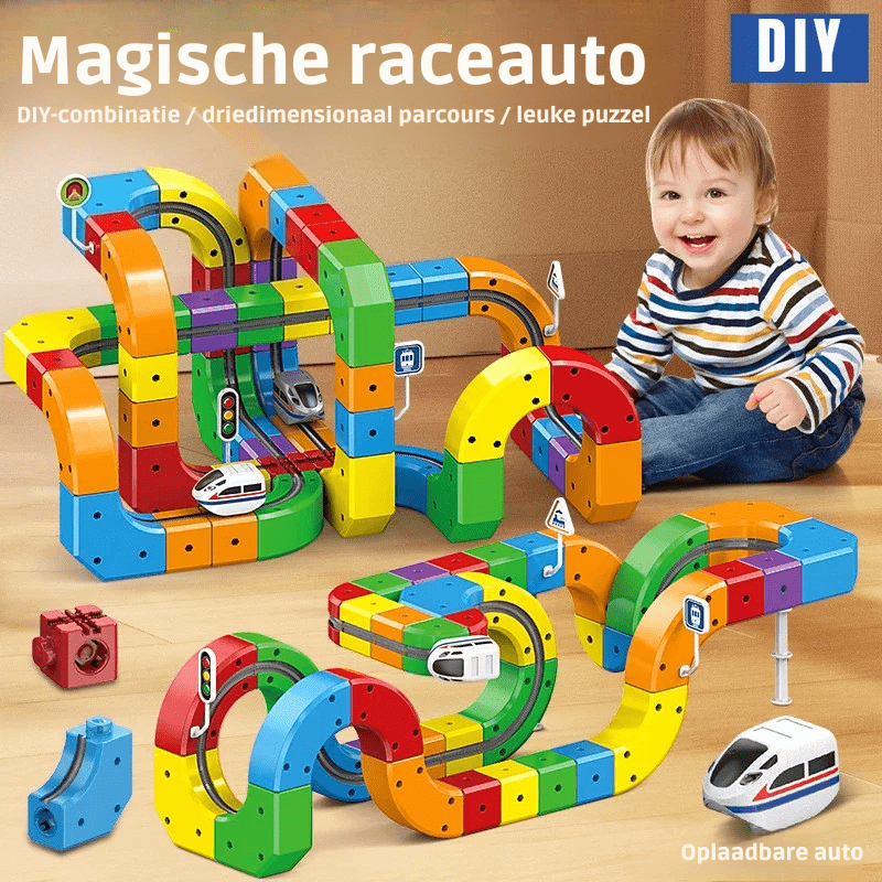 KidSmart 3D Train Building Set with Rechargeable Engine