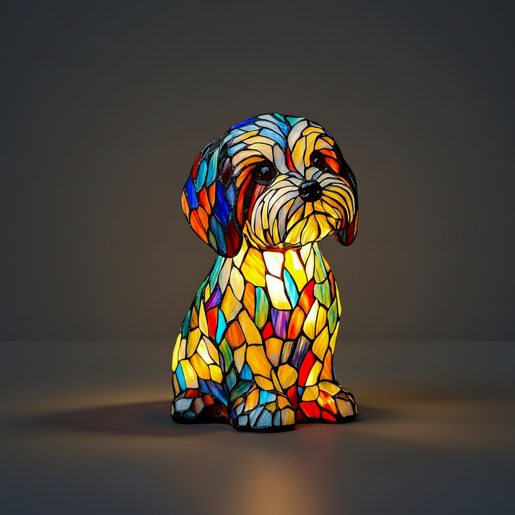 Charming Canine LED Night Light Table Lamp for Cozy Spaces