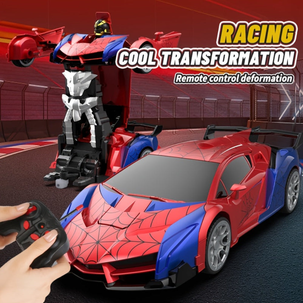 Transforming Robot Car with LED Lights - Remote Control Fun