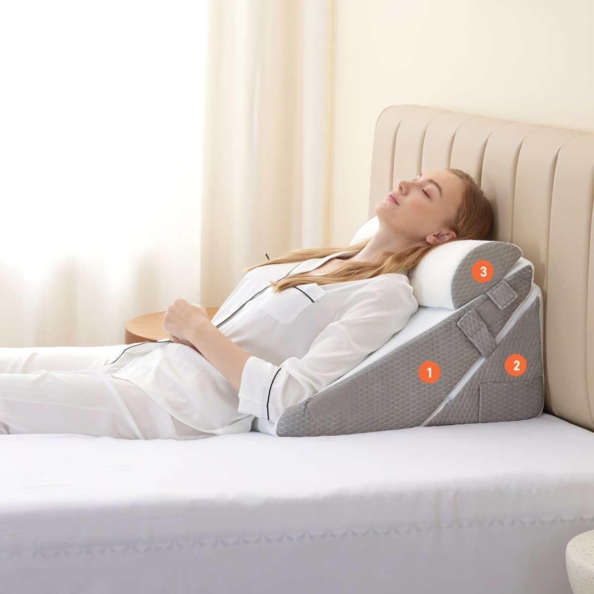 CloudSupport Adjustable Foam Wedge Pillow for Back and Leg Comfort