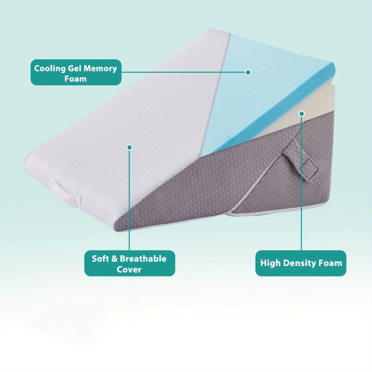 CloudSupport Adjustable Foam Wedge Pillow for Back and Leg Comfort