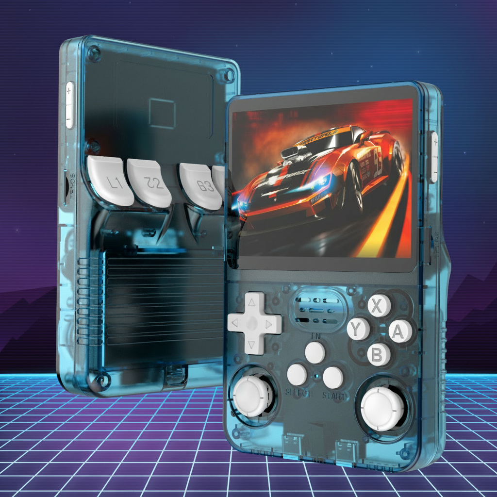 Compact Retro Gaming Console with Vibrant Display