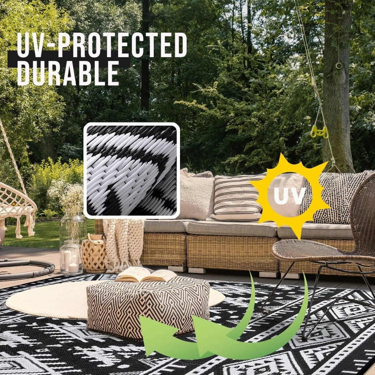 Eco-Friendly Waterproof Reversible Outdoor Mat for Any Adventure