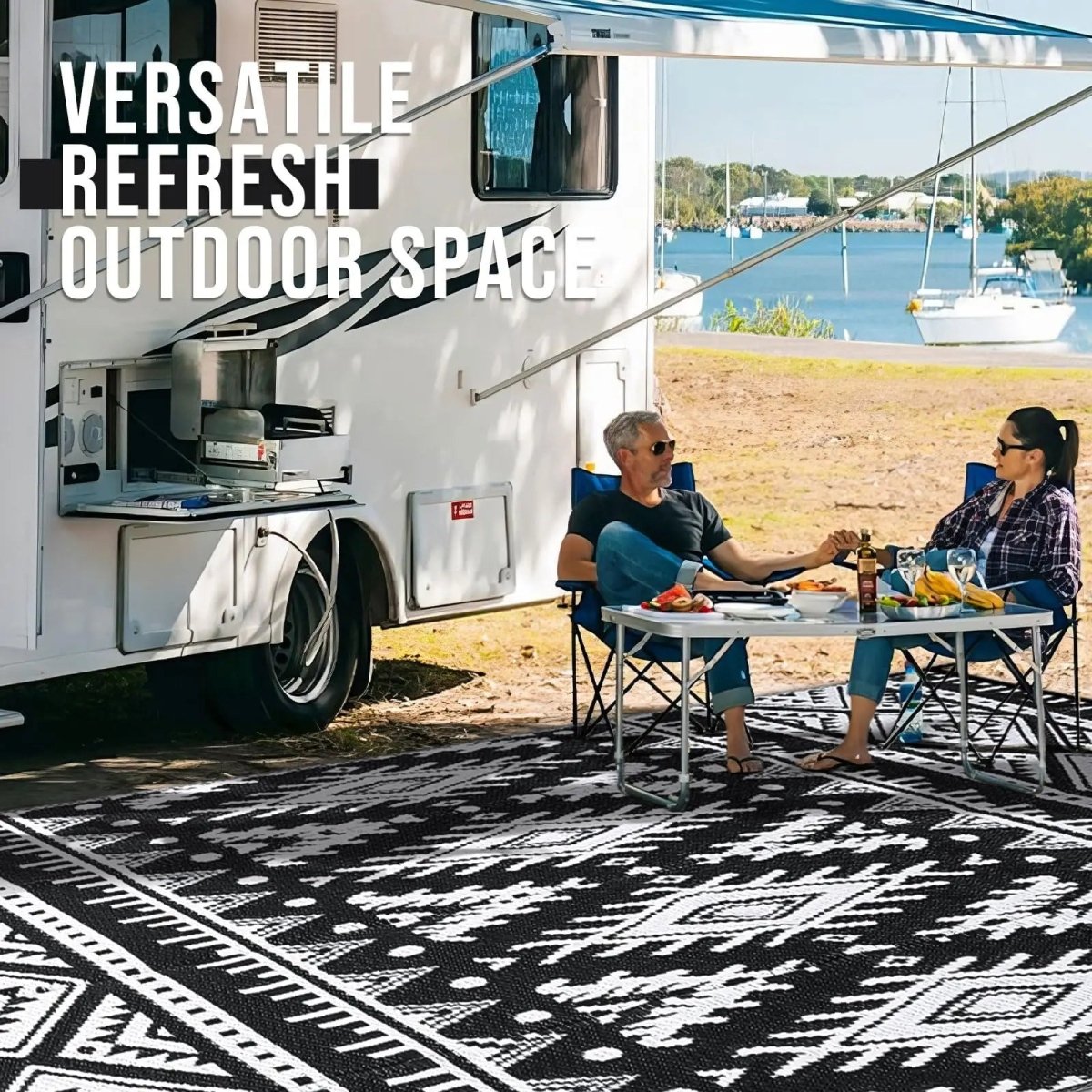Eco-Friendly Waterproof Reversible Outdoor Mat for Any Adventure