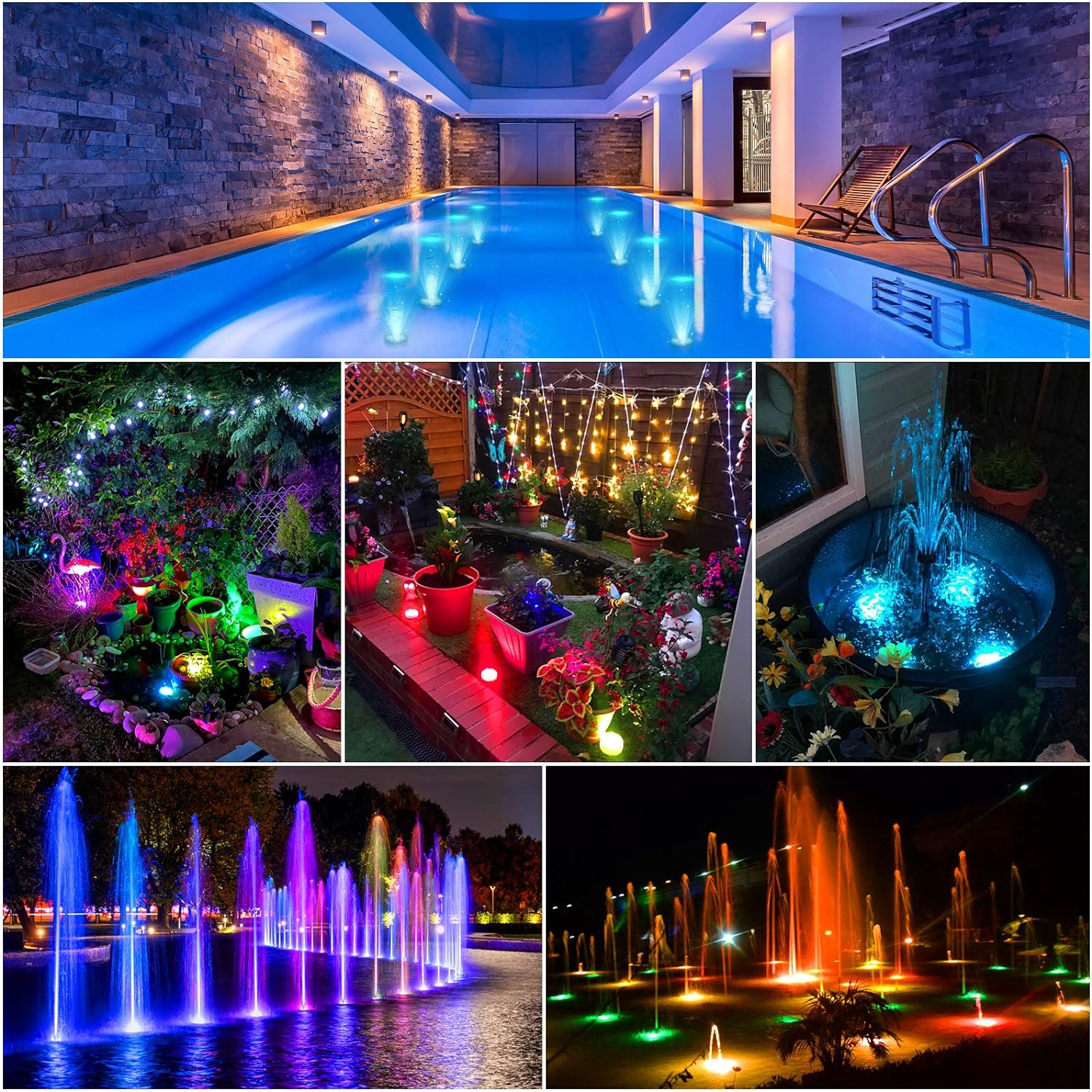 Submersible RGB LED Pool Lights with Remote – Waterproof Floating Illumination