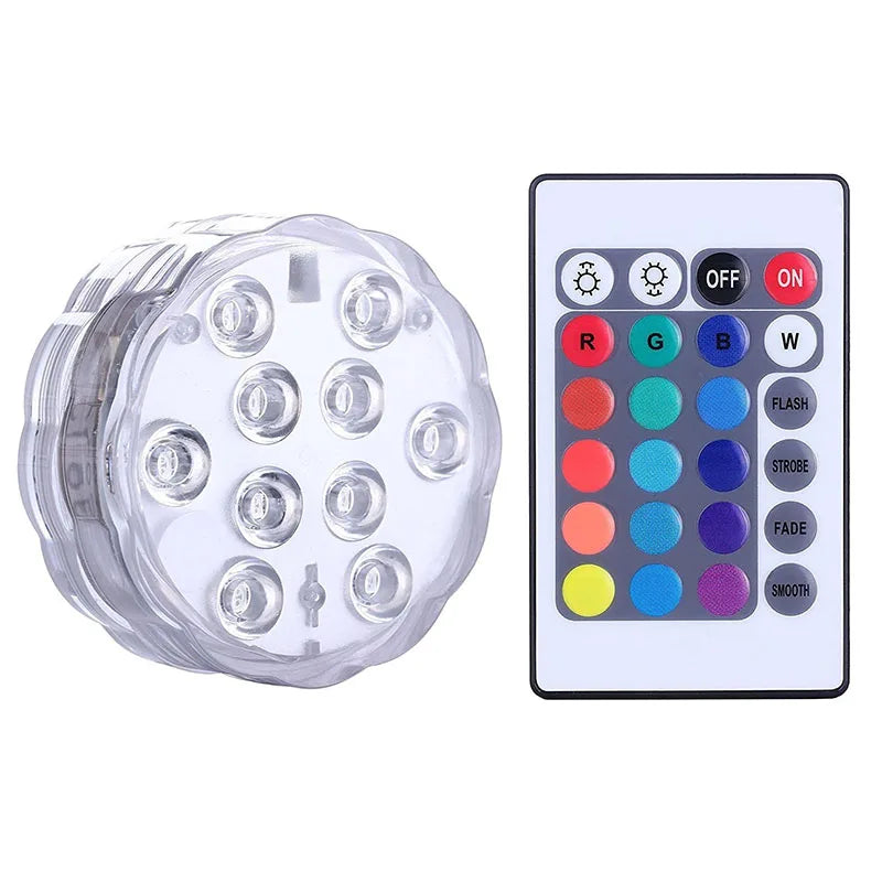 Submersible RGB LED Pool Lights with Remote – Waterproof Floating Illumination