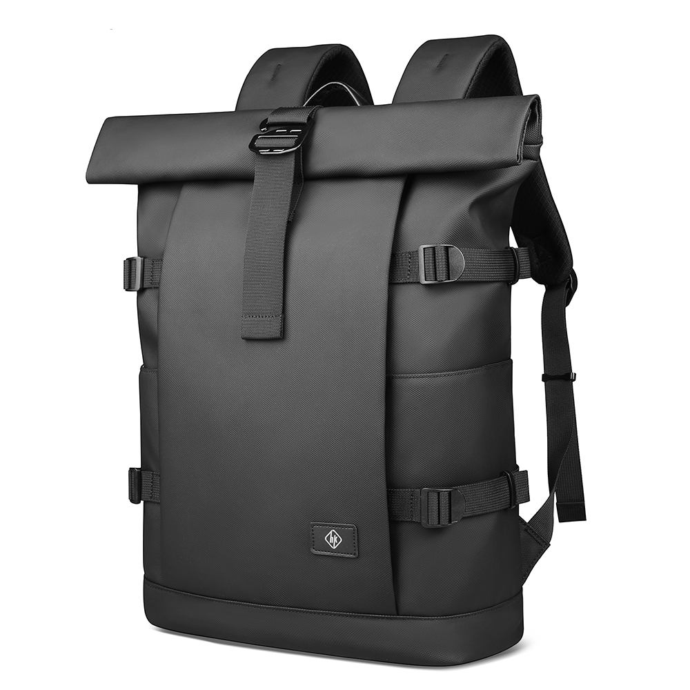 Expandable Waterproof Rolltop Backpack for 17" Laptop with Anti-Theft Features