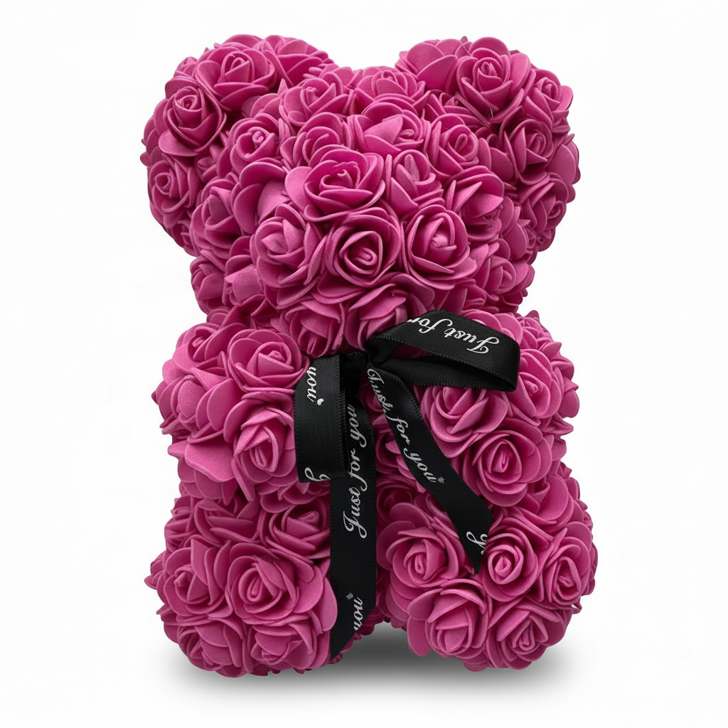 Charming Floral Plush Bear for Heartfelt Home Accents
